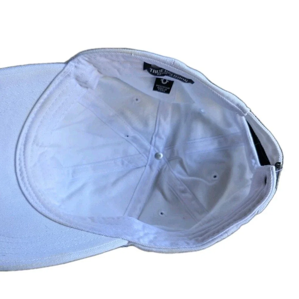 True Religion Optic White Rainbow Buddha Logo Hat Cap Strapback Adjustable